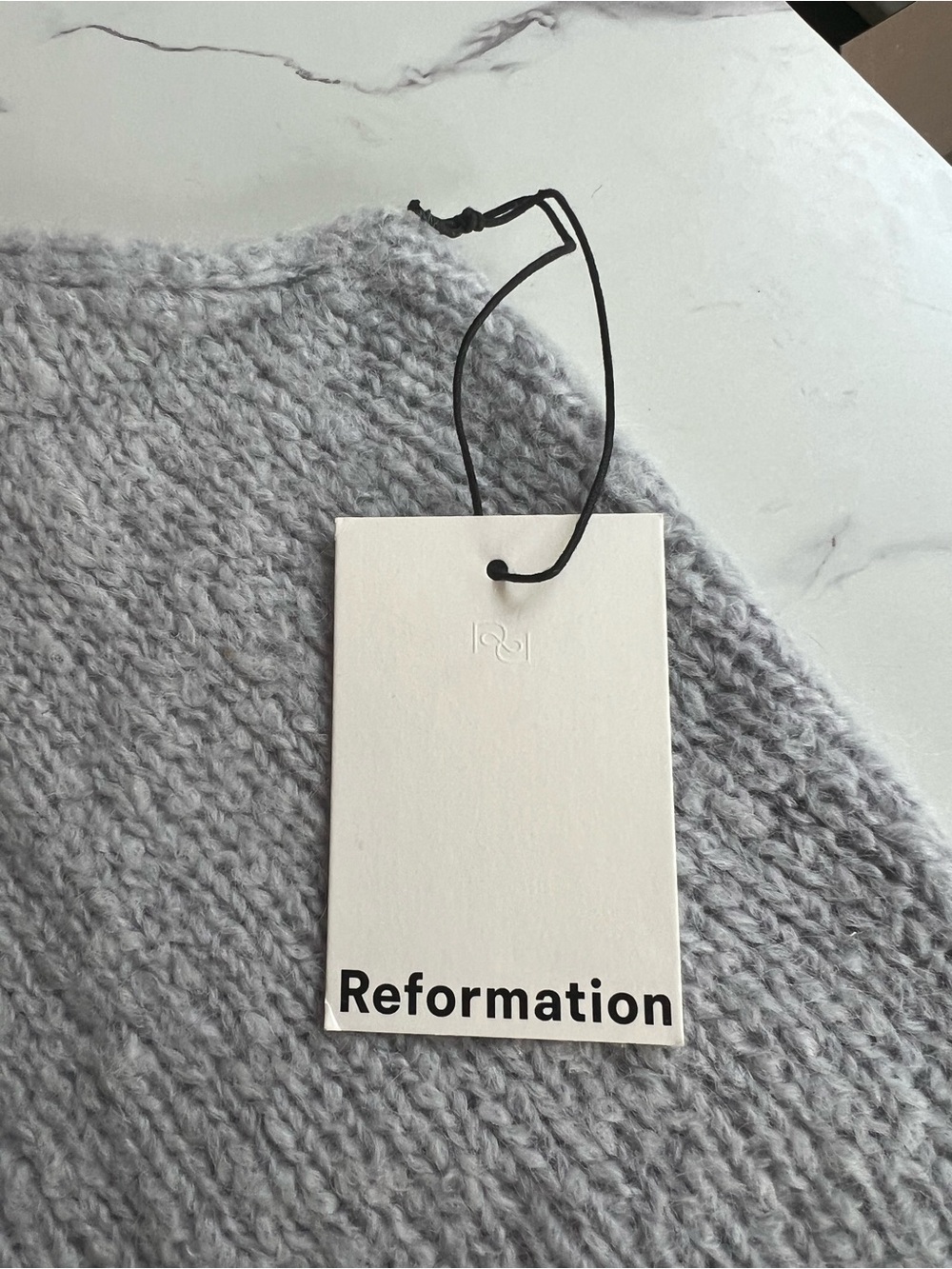 Reformation Baby  Alpaca Merino Wool Saga Knit Sweater Vest Size XL Gray Luxury - Picture 11 of 11